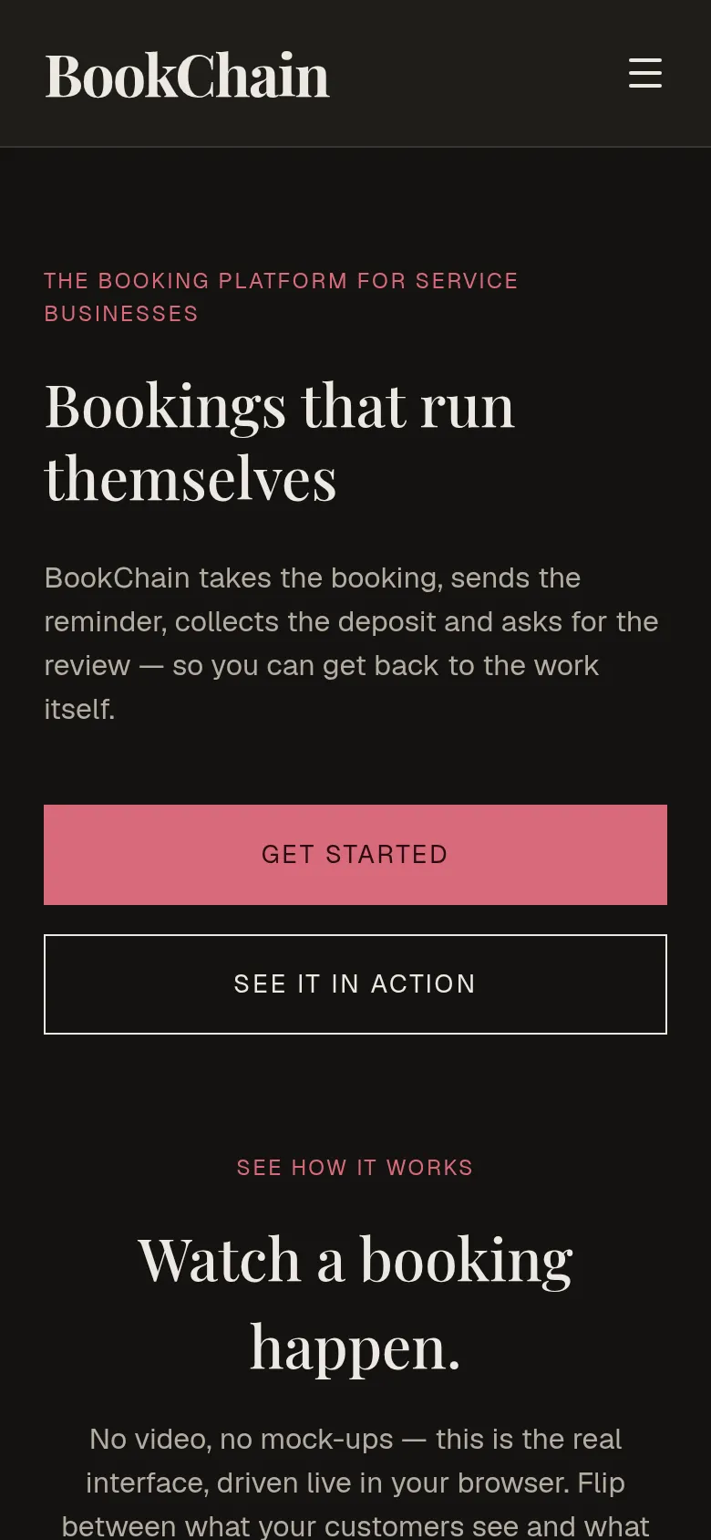 BookChain on a phone