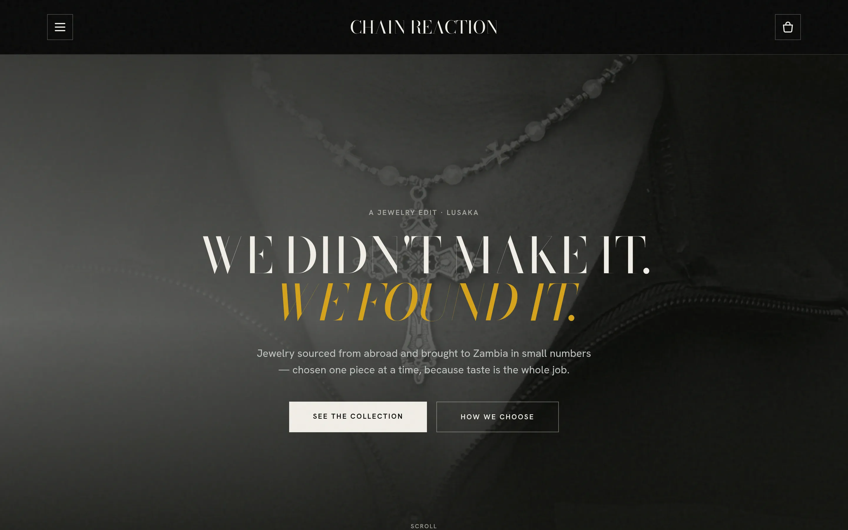 The Chain Reaction Jewelry storefront